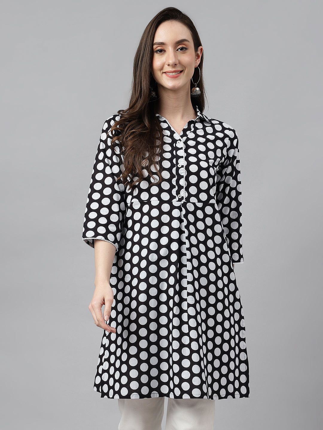 Women's Polka Print Black