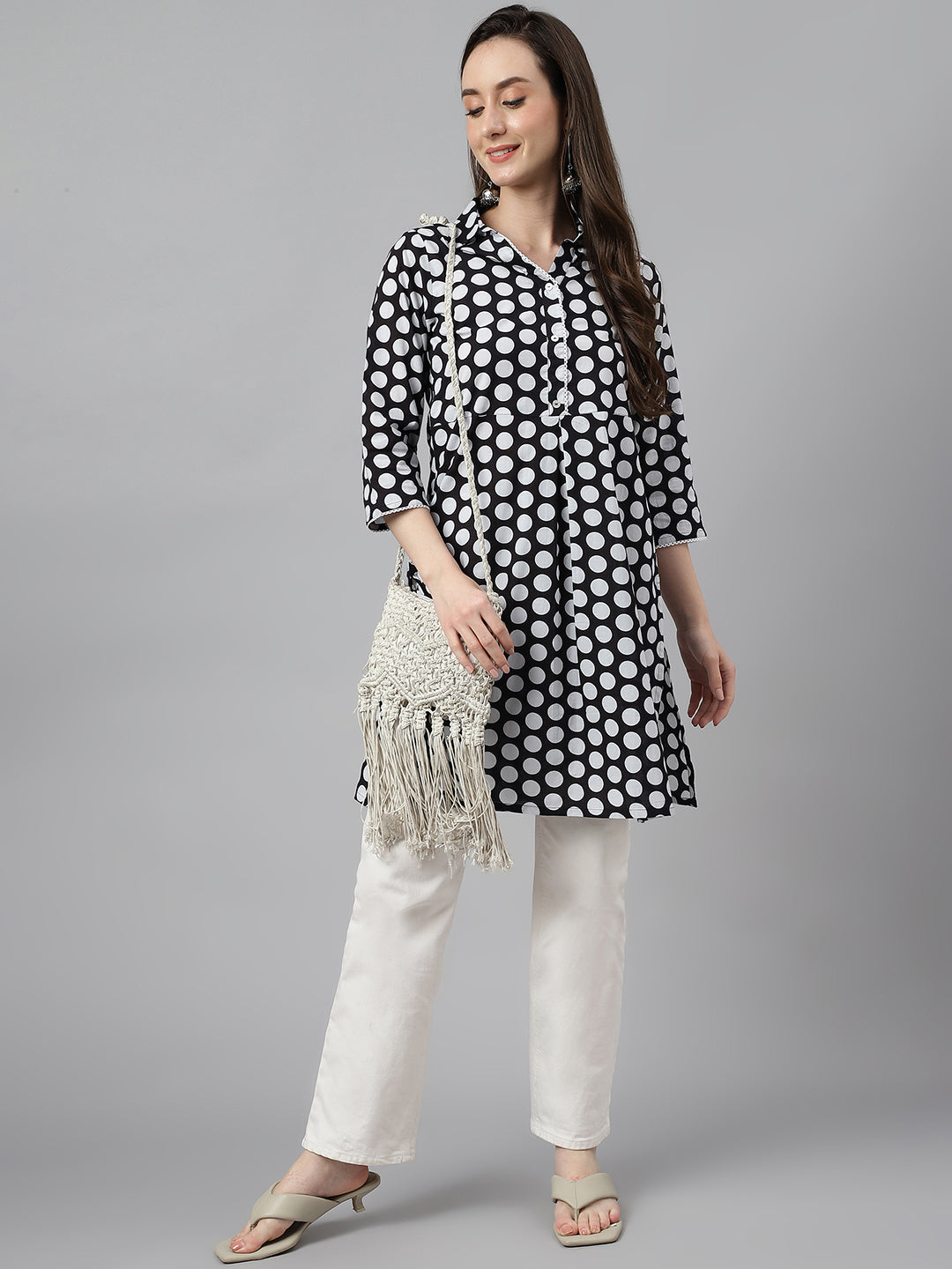 Women's Polka Print Black
