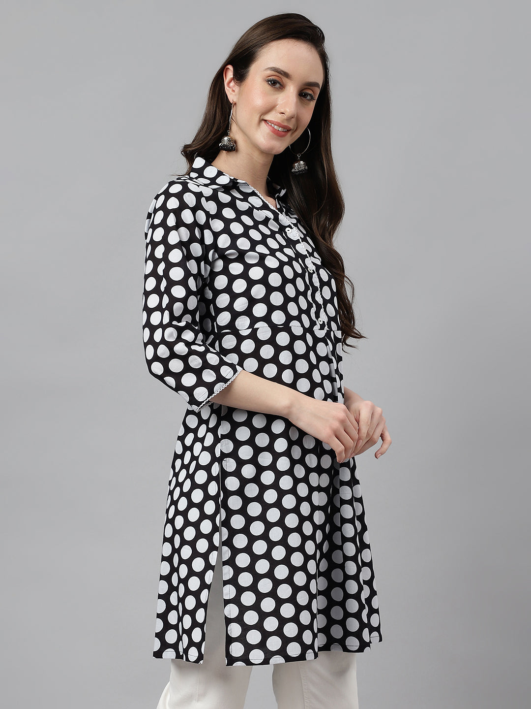 Women's Polka Print Black