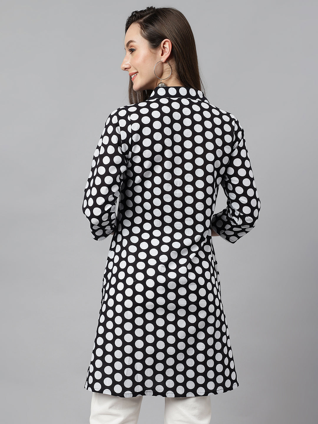 Women's Polka Print Black