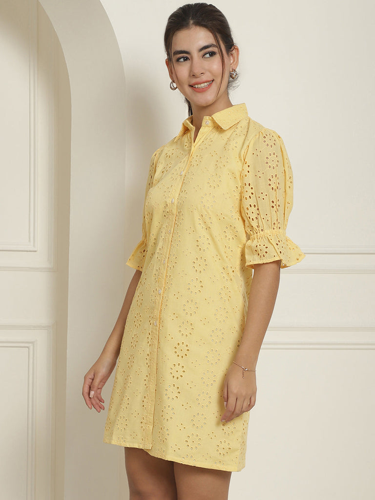 Women's Embroidered Cotton Dress for Women