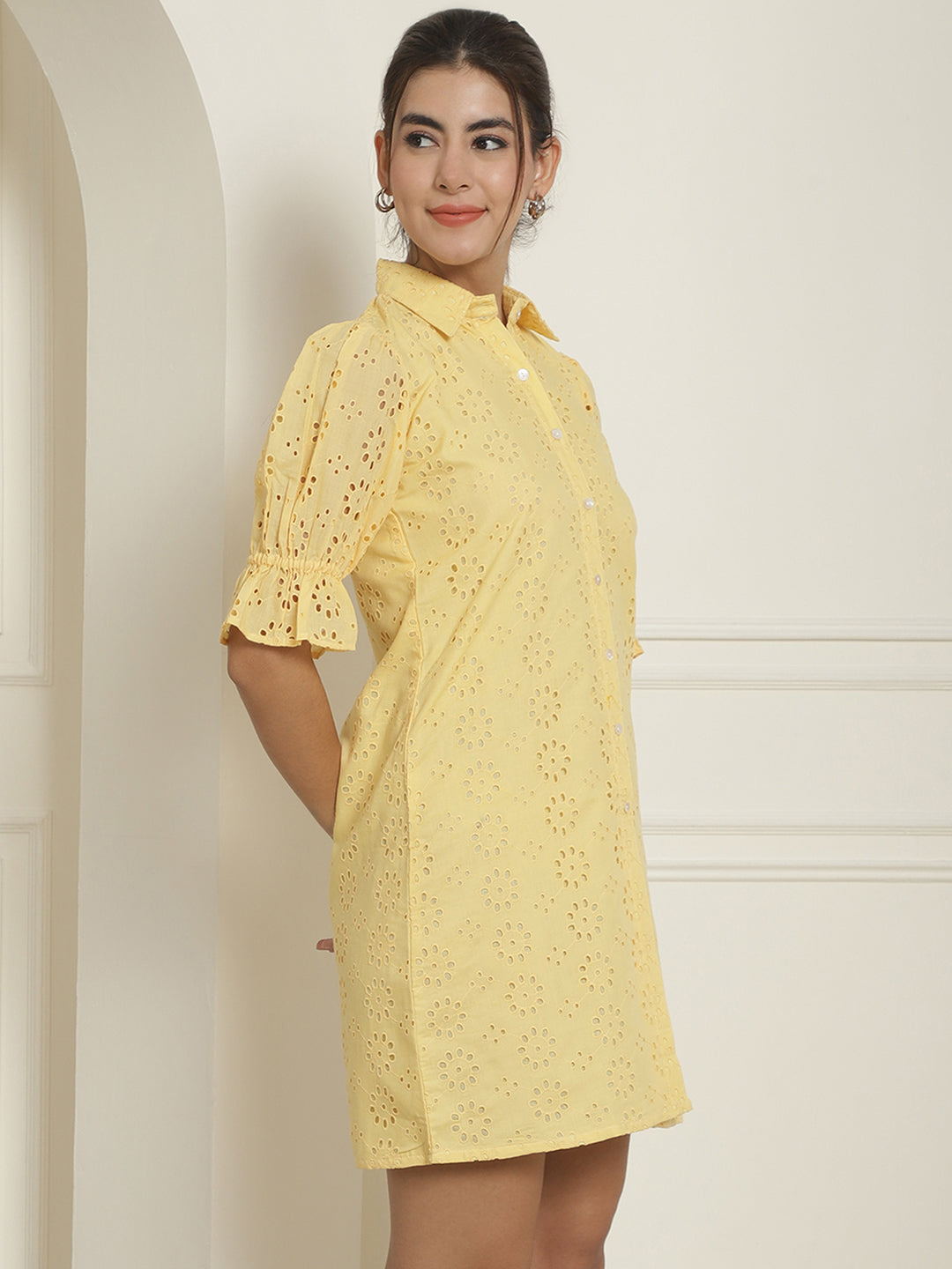 Women's Embroidered Cotton Dress for Women - Taantav