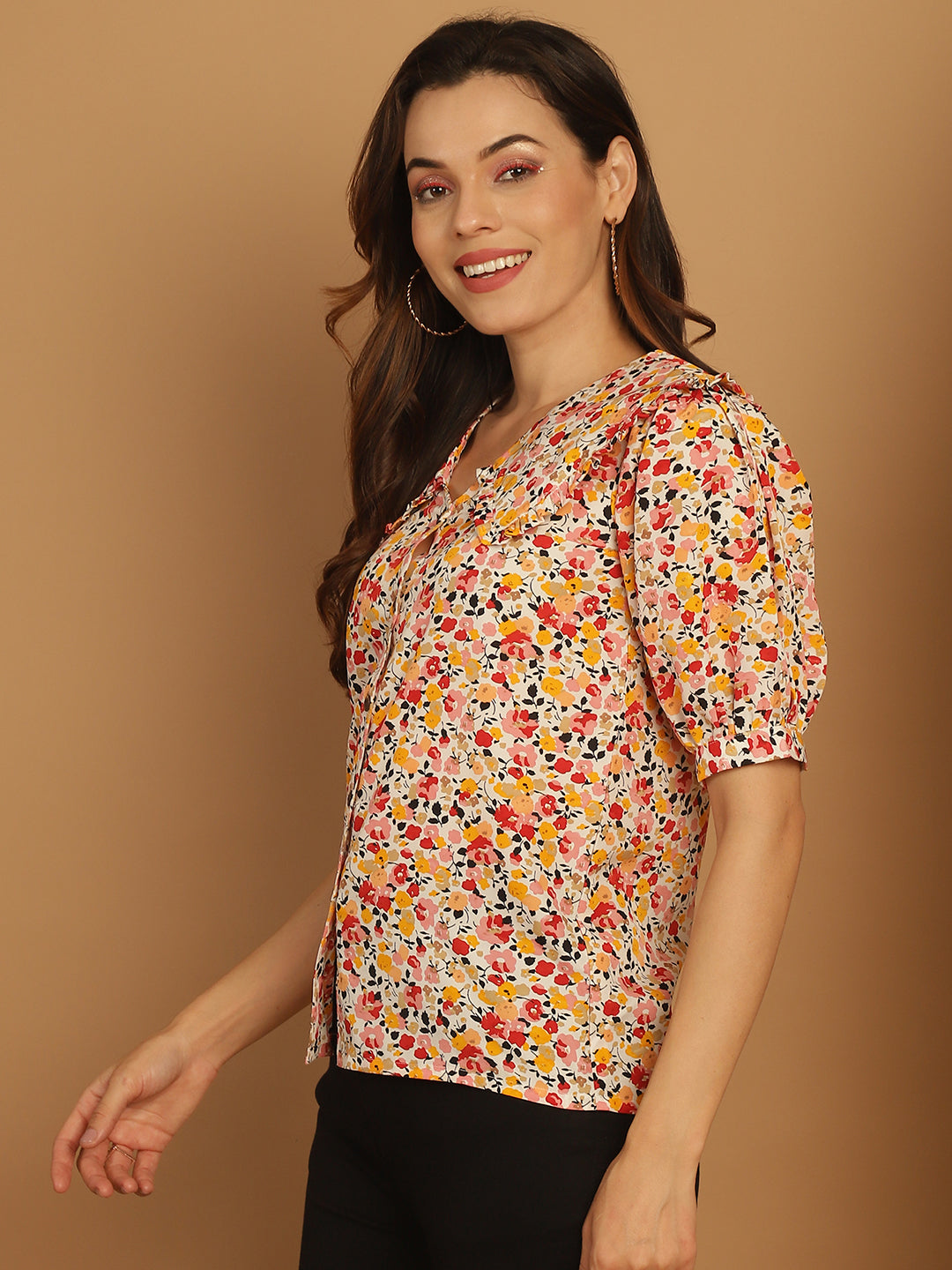 Women's Floral Printed Women's Top - Taantav