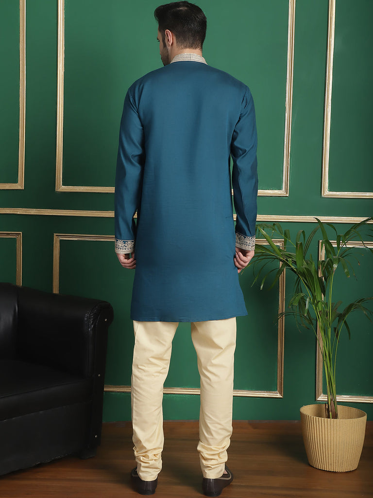 Men's Embroidered Waistcoat and Kurta Pyjama