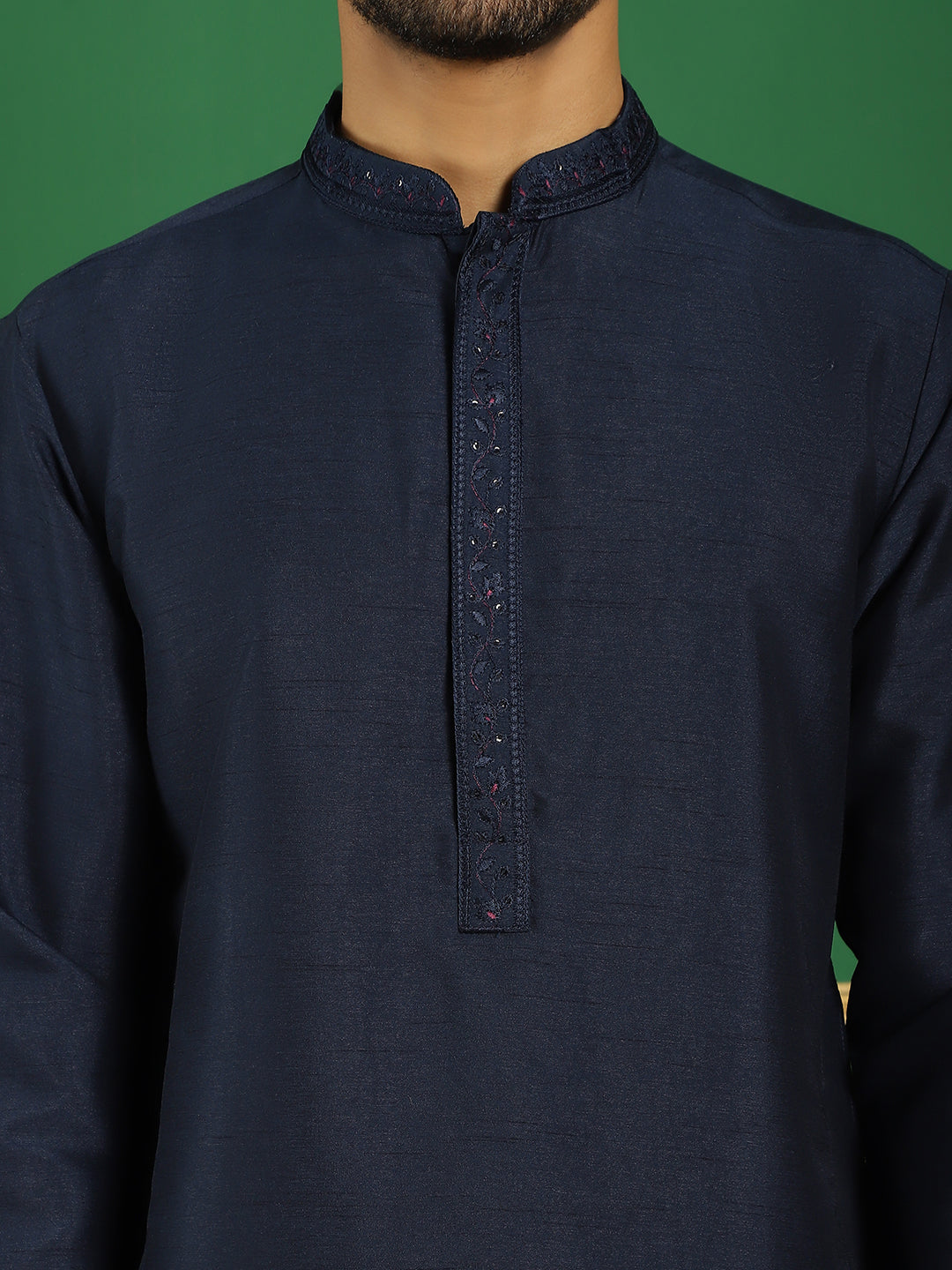 Men's Embroidered Waistcoat and Kurta Pyjama - Taantav