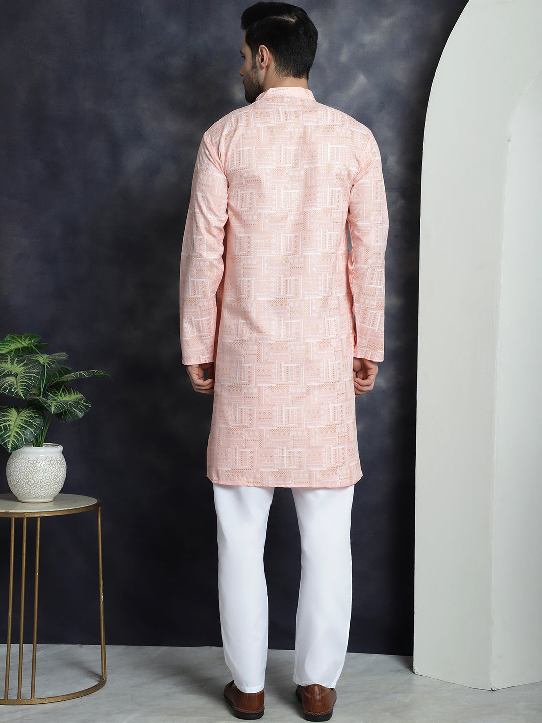 Men's Printed Kurta with Churidar - Taantav