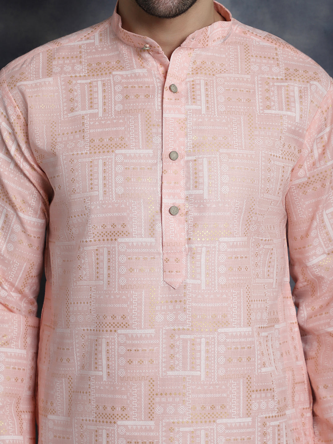 Men's Printed Kurta with Churidar - Taantav