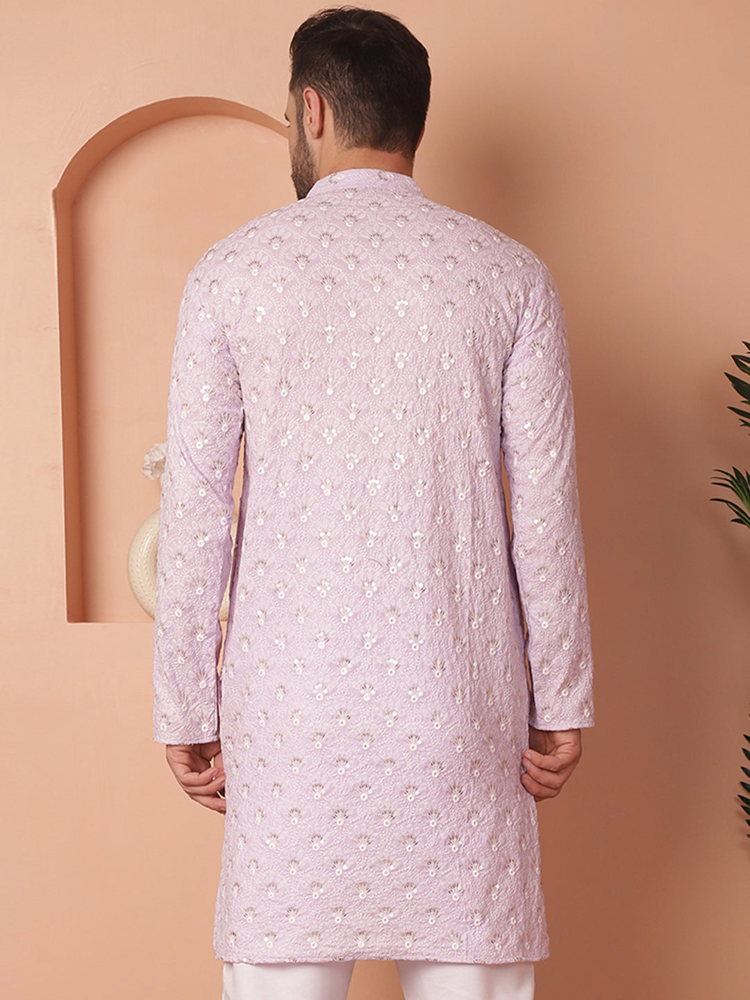 Men's Chikankari Pure Cotton Kurtas - Taantav