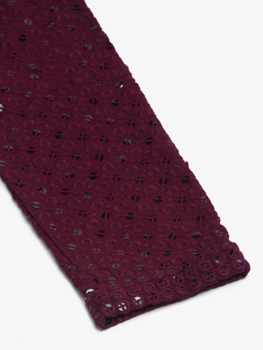 Men's Purple Chikankari Embroidered and Sequence Kurta with Churidar ( JOKP 678 Purple )