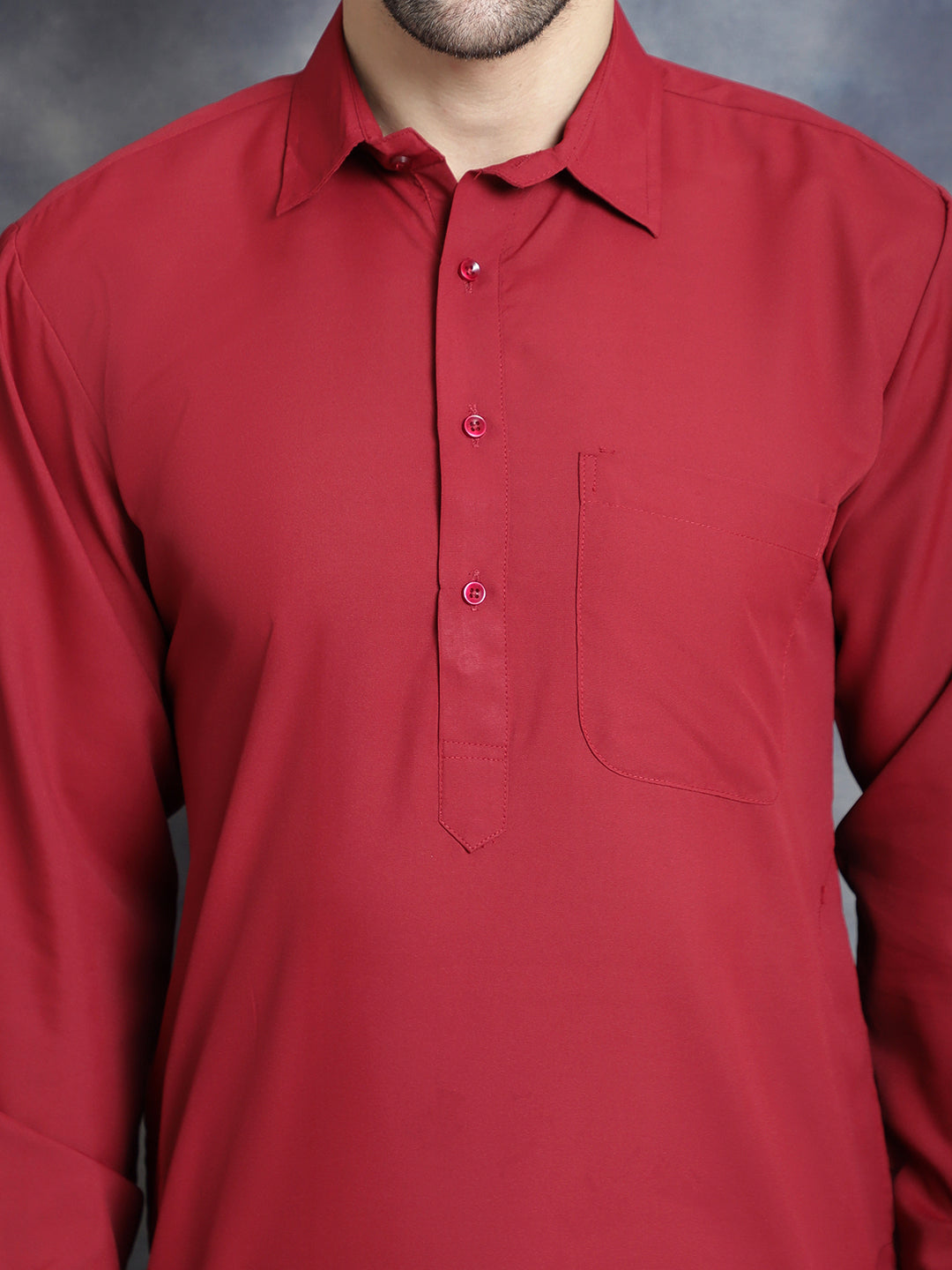 Men's Solid Pathani Kurta with Salwar - Taantav