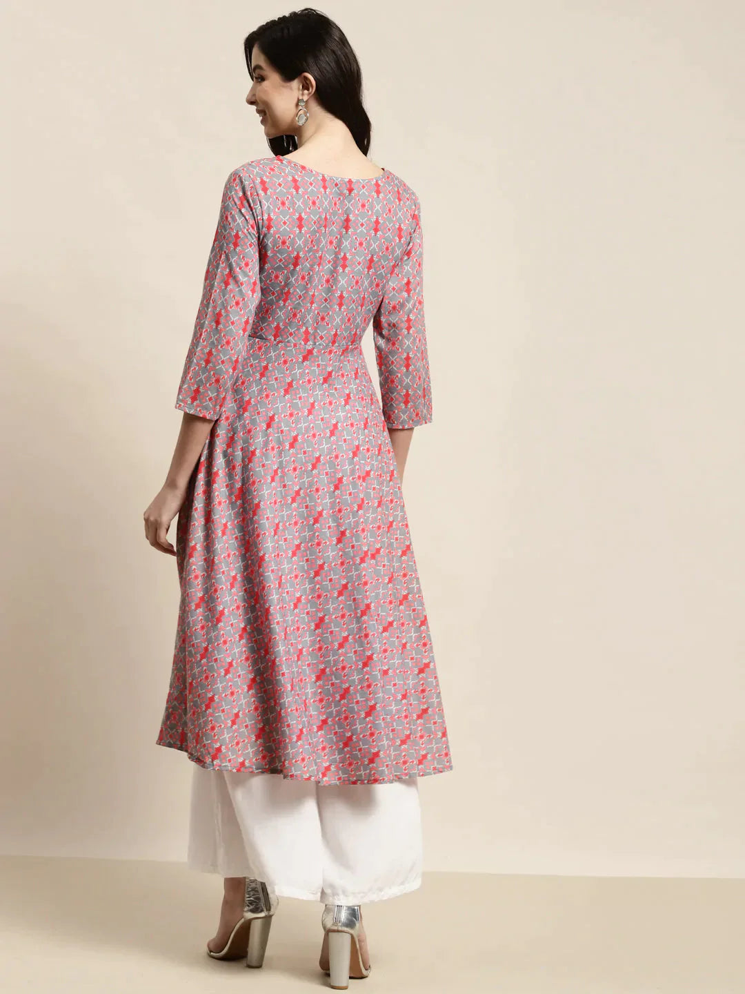 Women's Printed Anarkali Kurta - Taantav