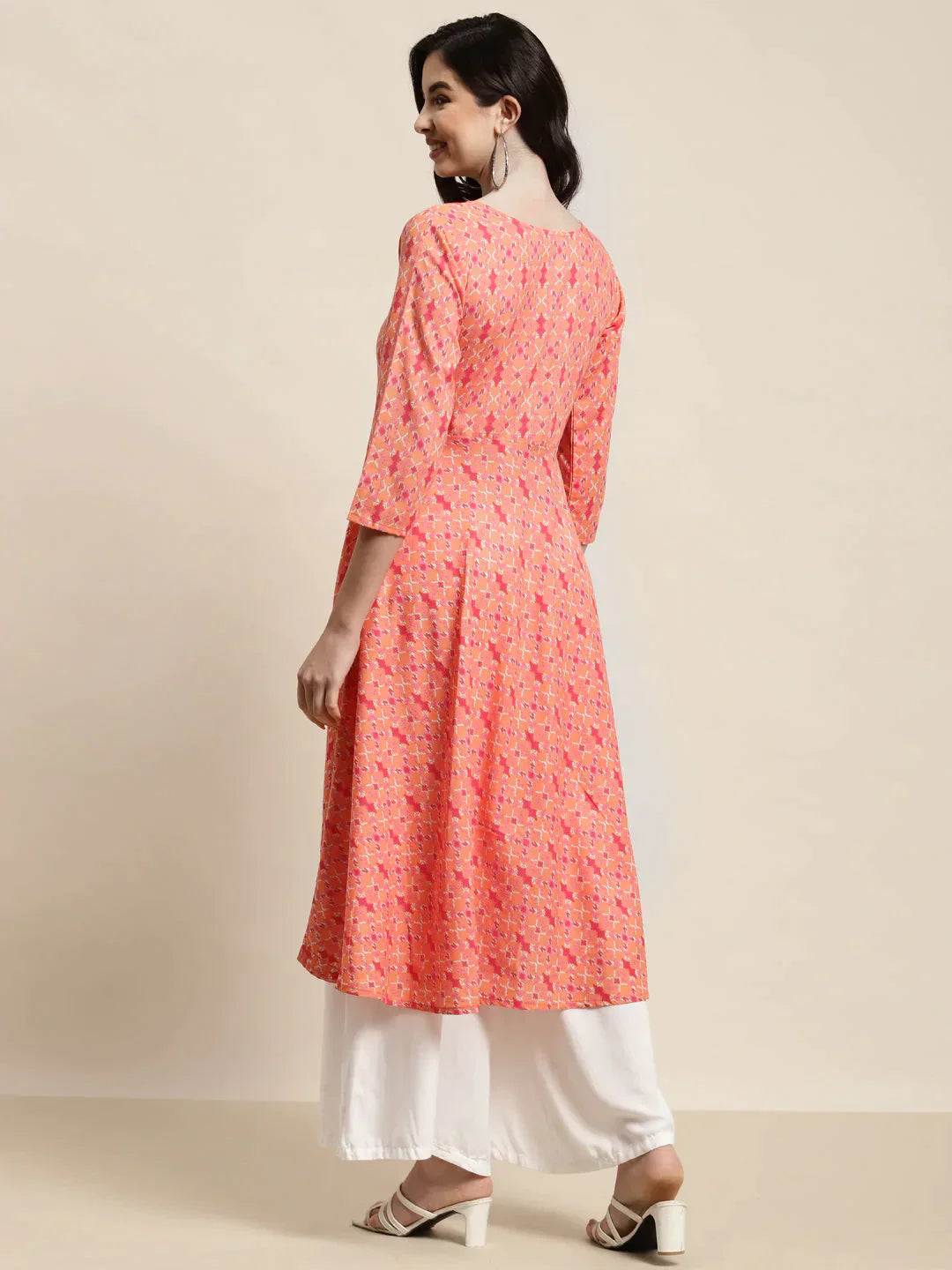 Women's Printed Anarkali Kurta - Taantav