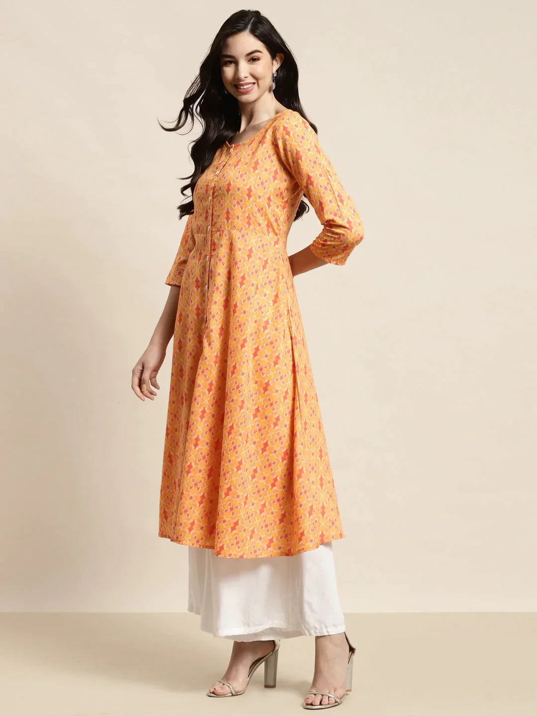 Women's Printed Anarkali Kurta - Taantav