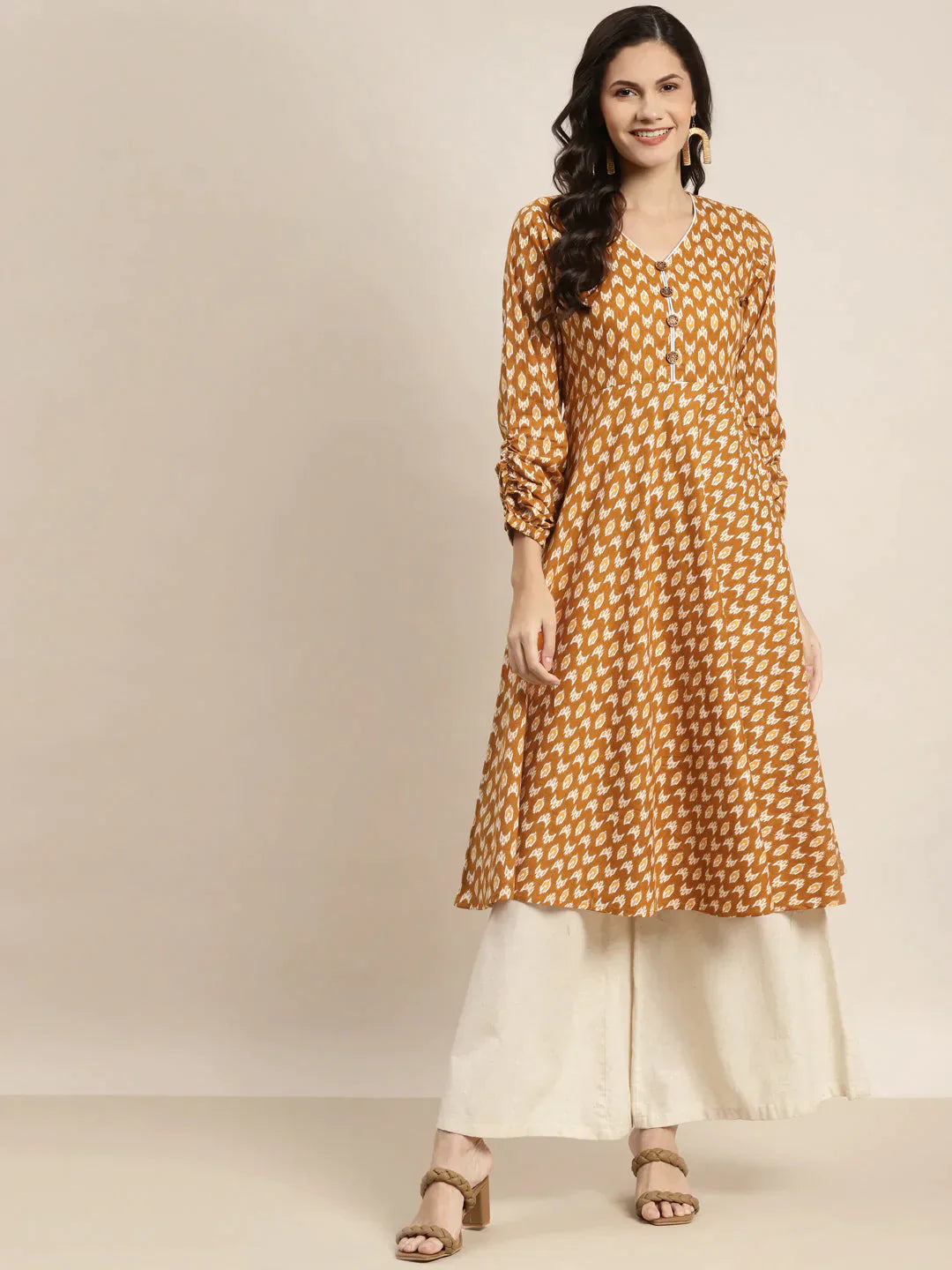 Women's Printed Anarkali Kurta - Taantav