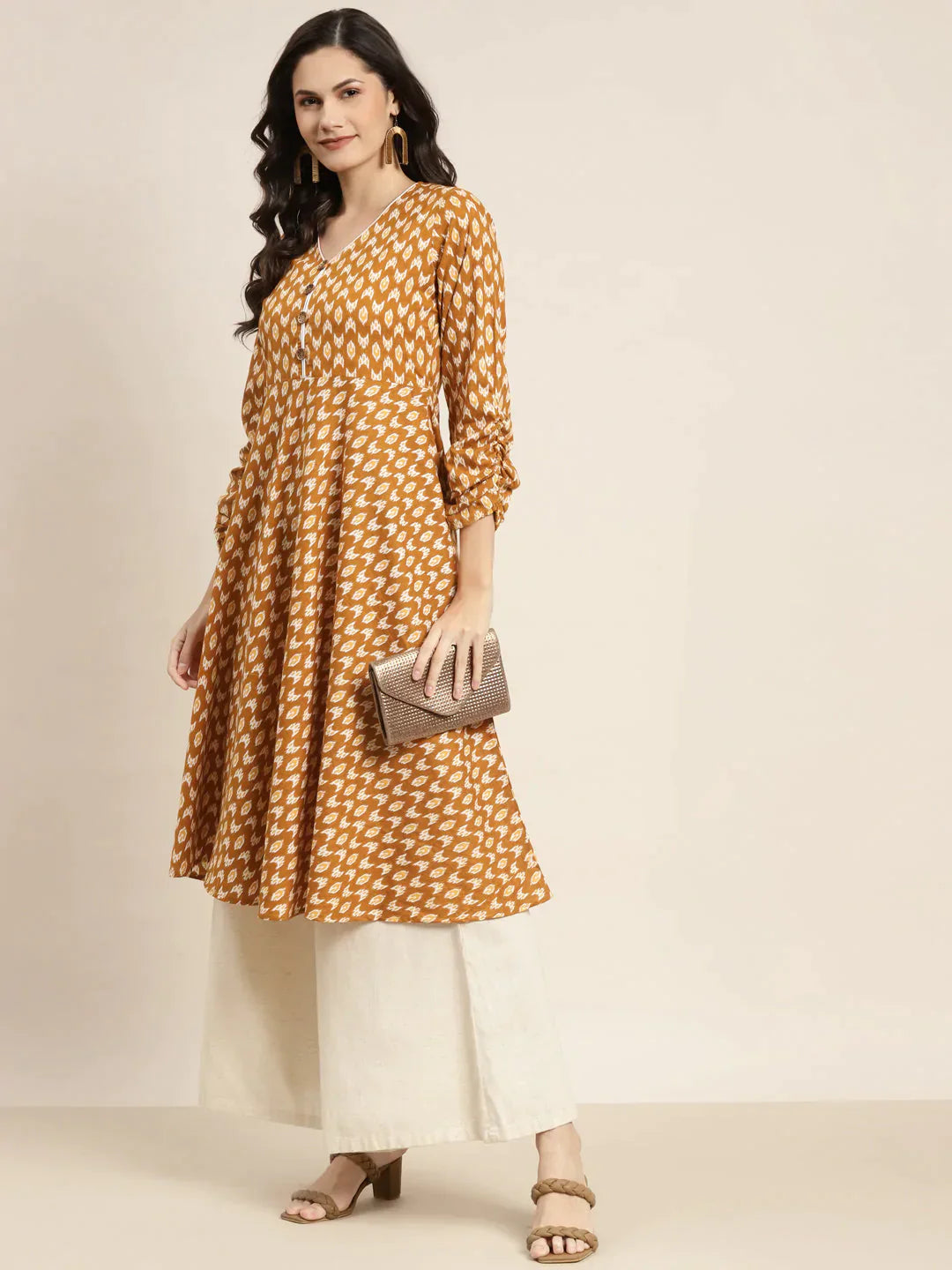 Women's Printed Anarkali Kurta - Taantav