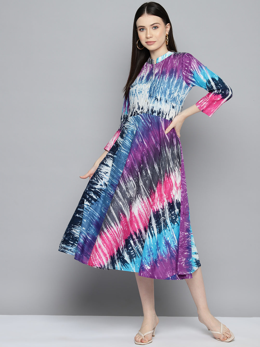 Women's Ombre effect flared dress - Taantav