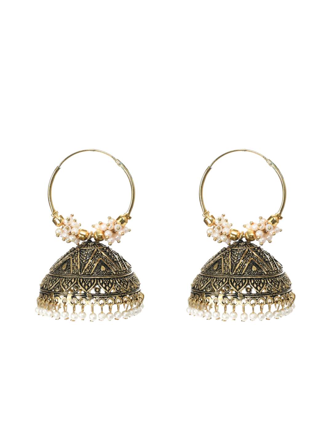 Women's  Latest Designer Golden color Jhumkas Earings Jker_057
