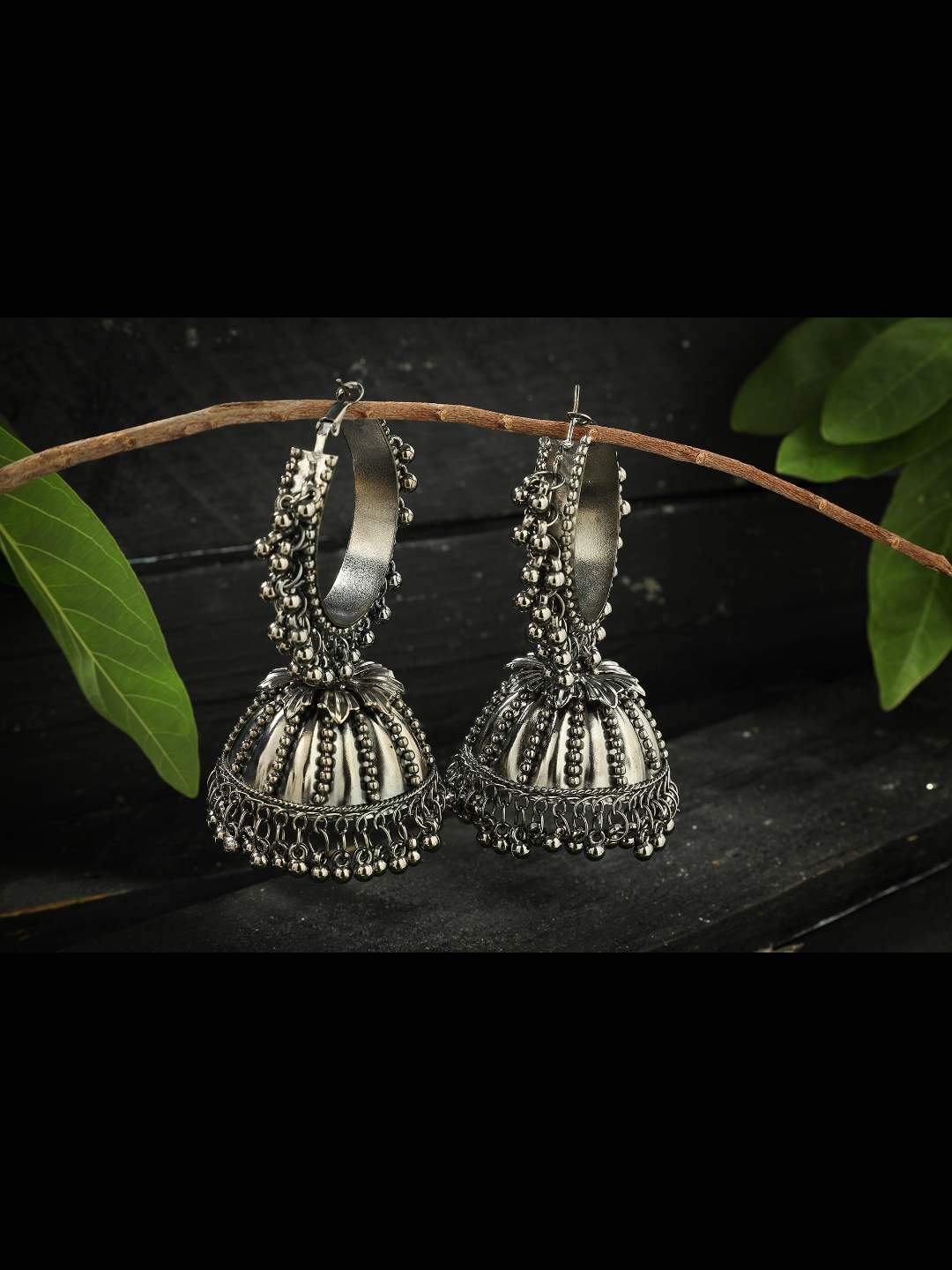 Oxidised Silver-Plated with Ghungroo Ea
