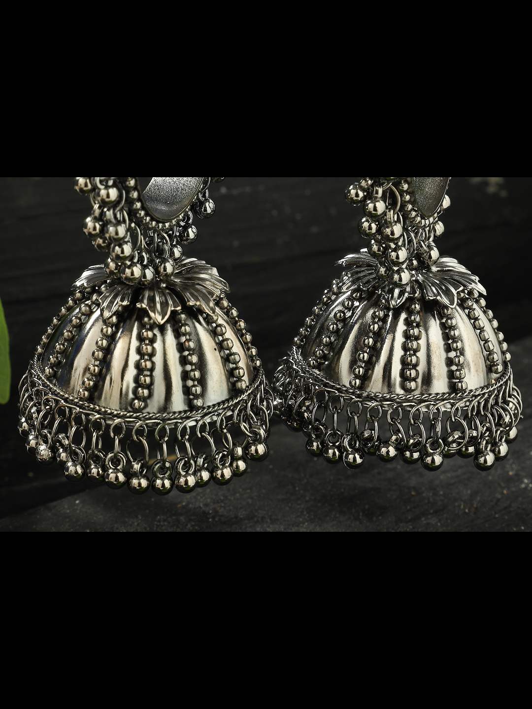 Oxidised Silver-Plated with Ghungroo Ea