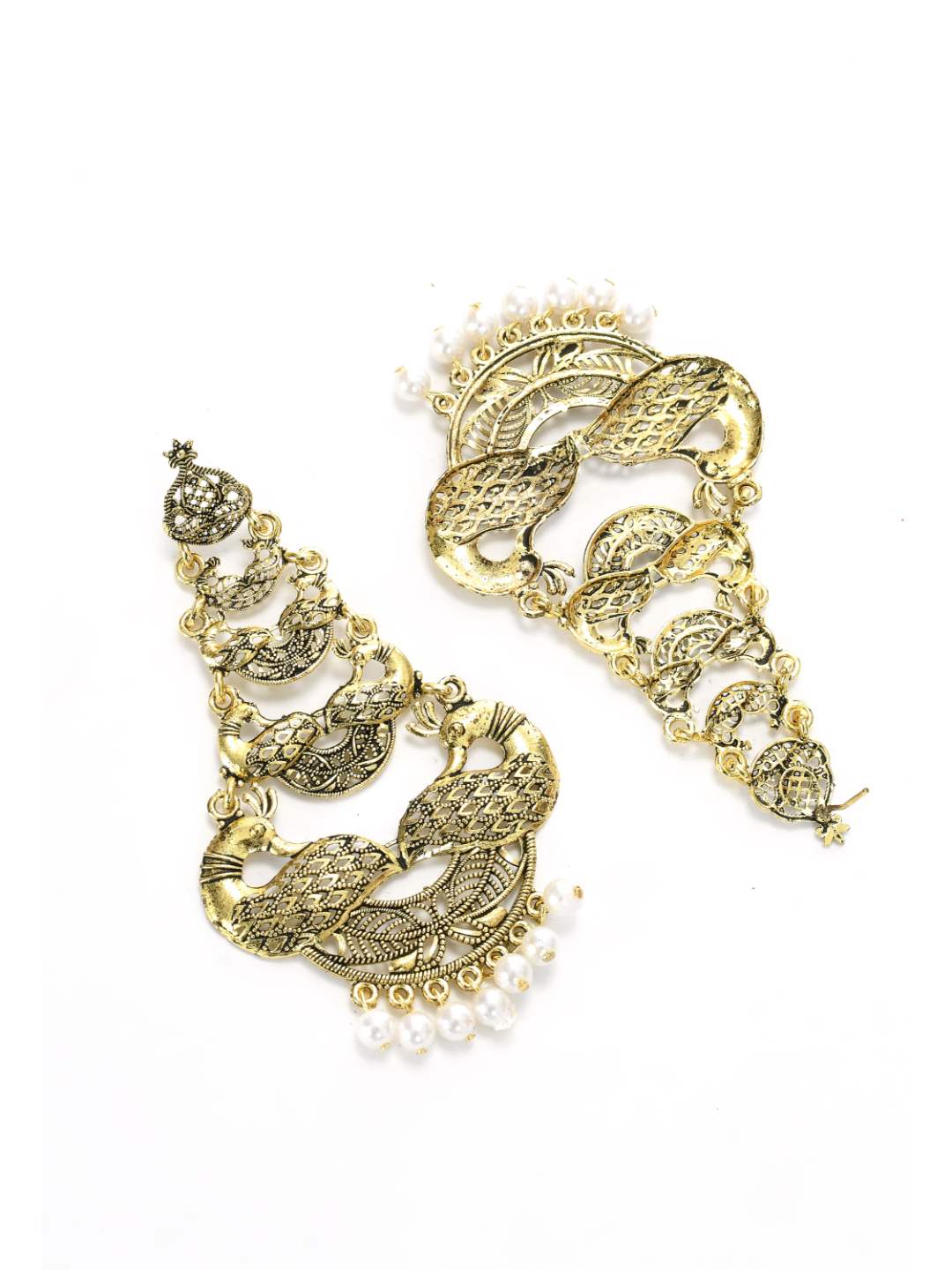 Women's  Indian Traditional Peacock Design Earings Jker_068