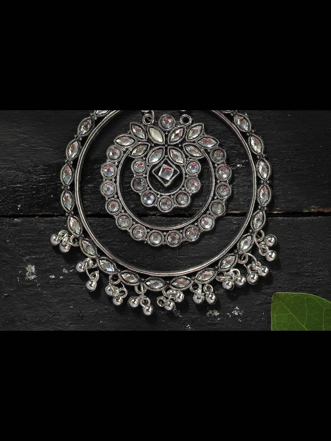 Johar Kamal Latest Design Earrings with White Kundan Jh