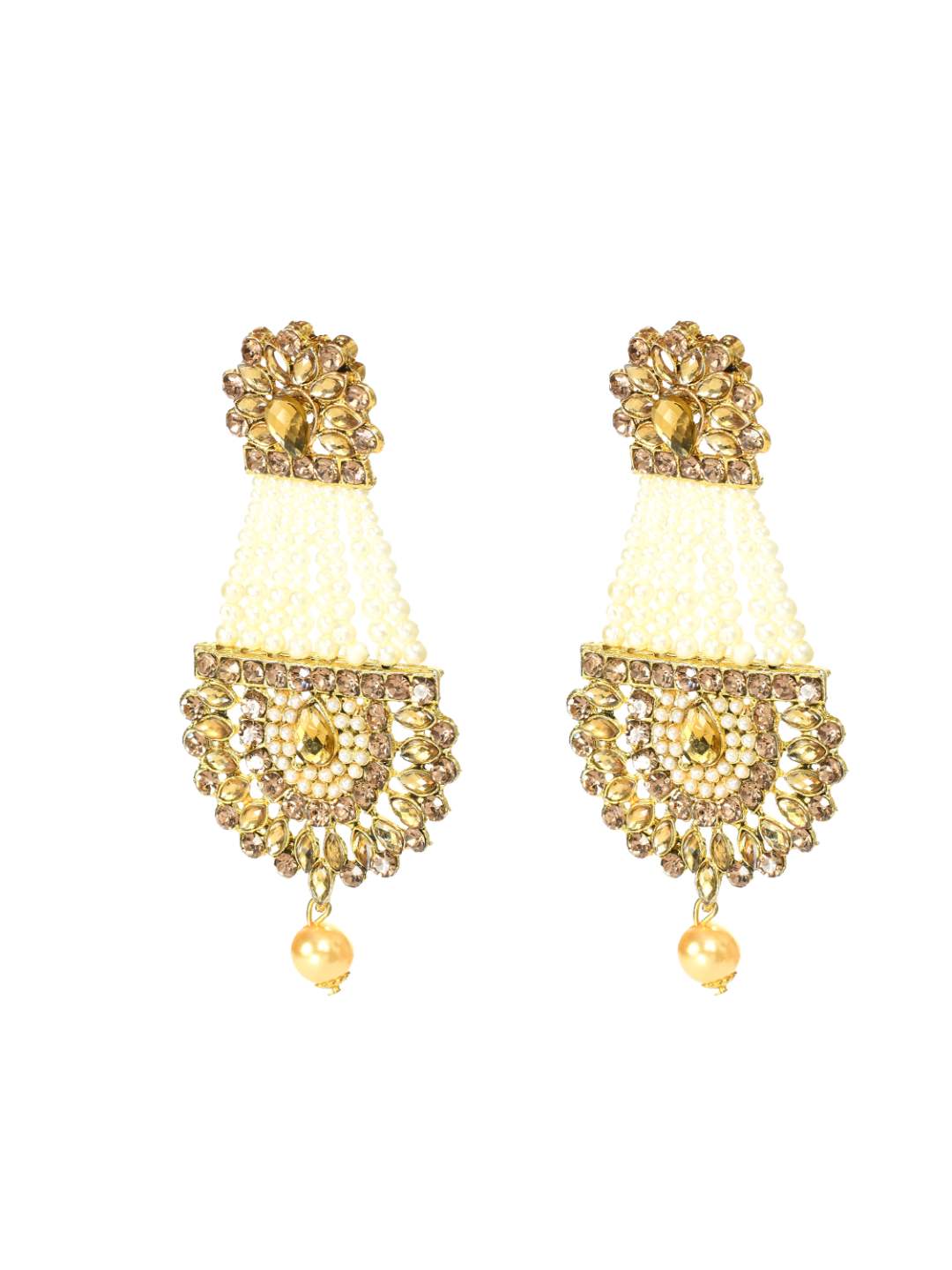 Trendia High Quality Earrings with Kundan & Pearls