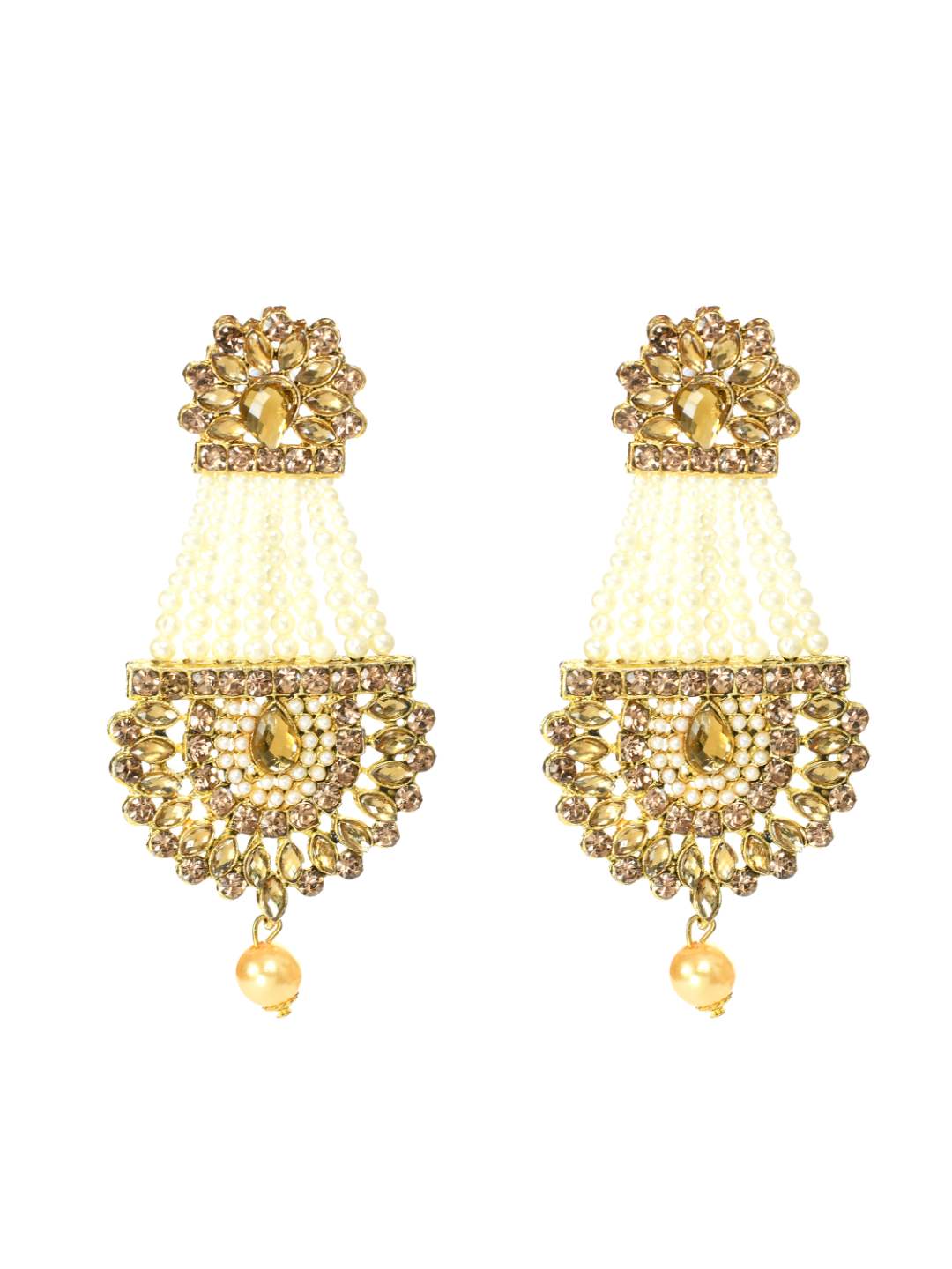 Trendia High Quality Earrings with Kundan & Pearls