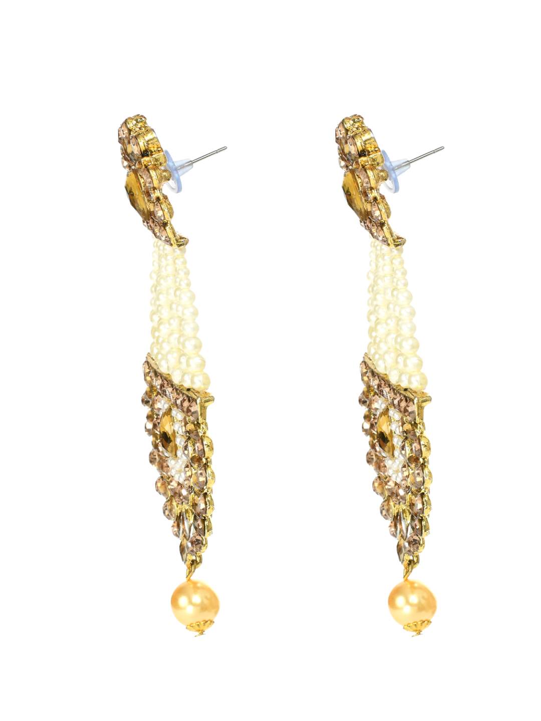 Trendia High Quality Earrings with Kundan & Pearls