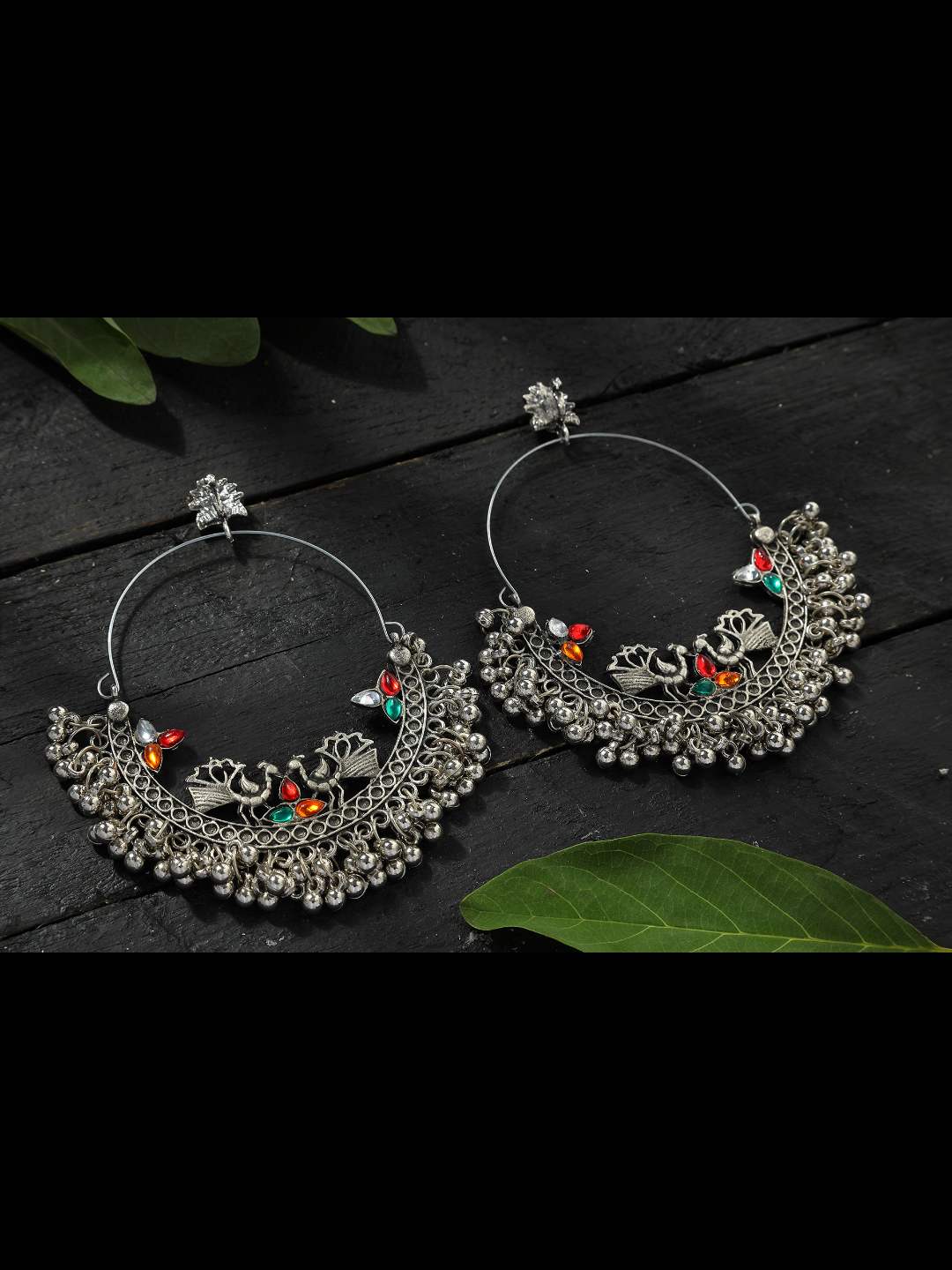 Trendia Peacock design Chandbali Ear