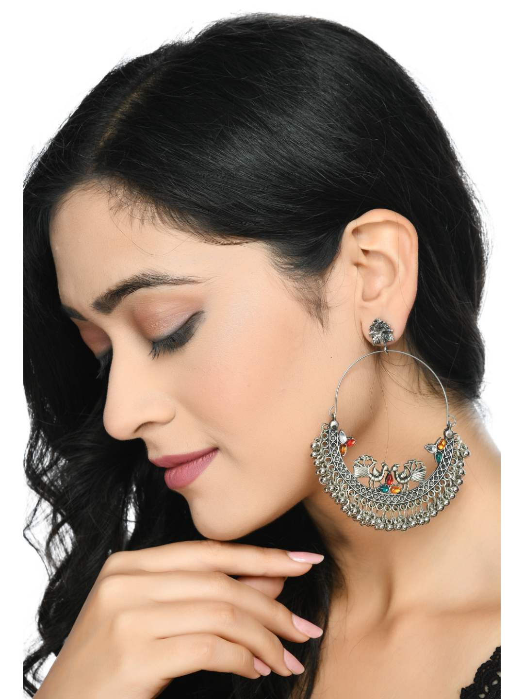 Trendia Peacock design Chandbali Ear