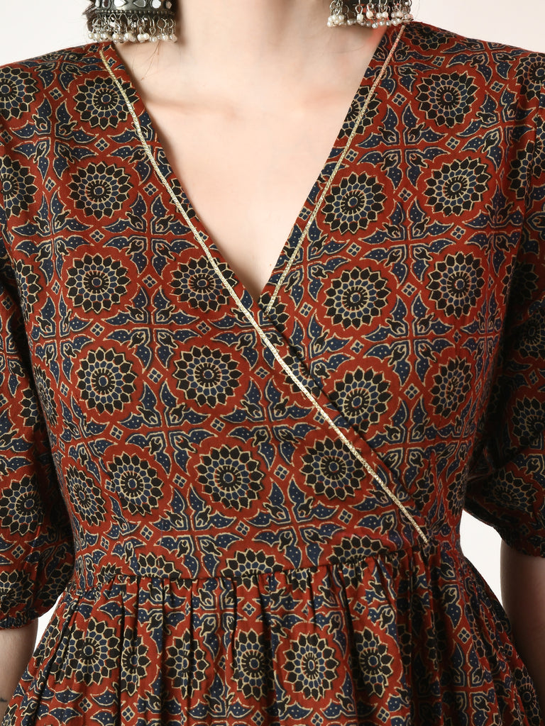 Women's Multi Empire Printed Dress