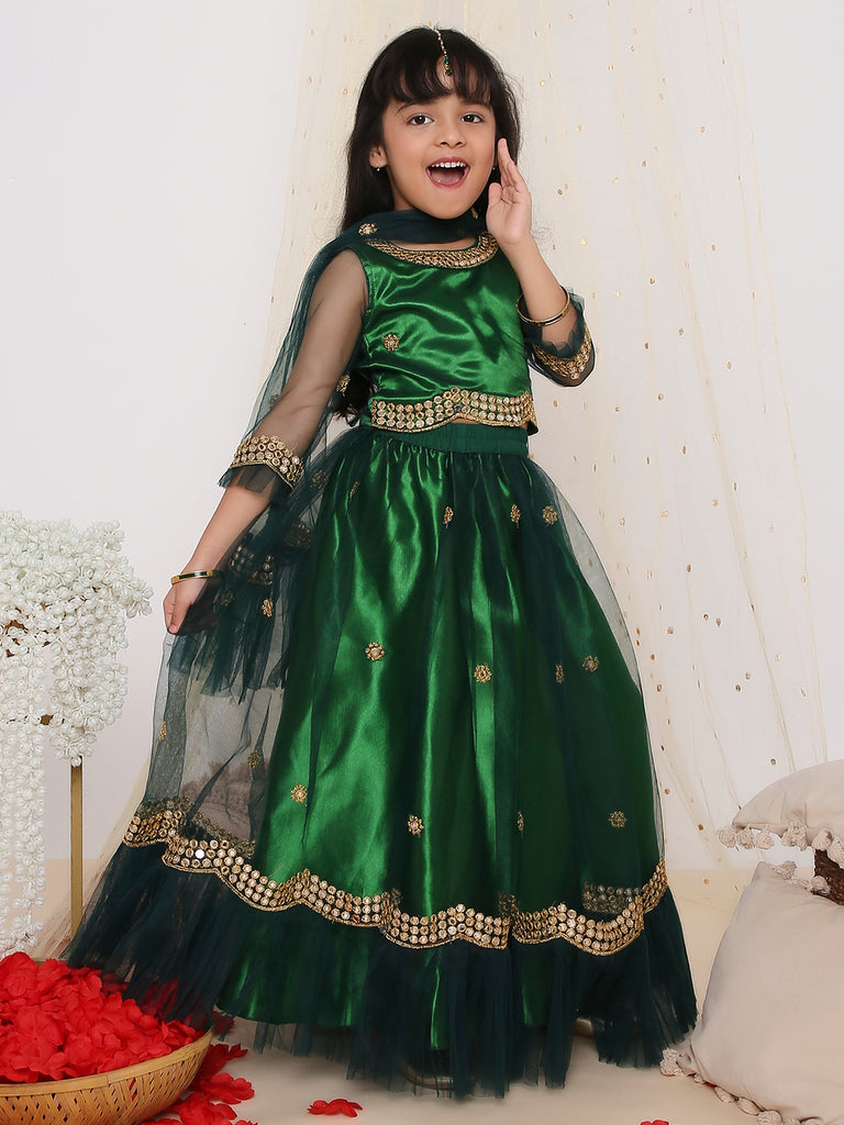 Girl's Nargis Net Full Lehenga