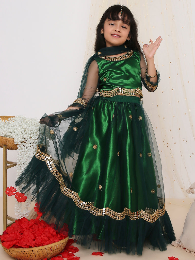 Girl's Nargis Net Full Lehenga