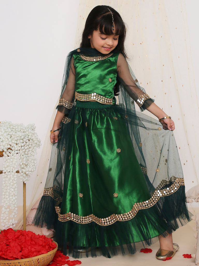 Girl's Nargis Net Full Lehenga