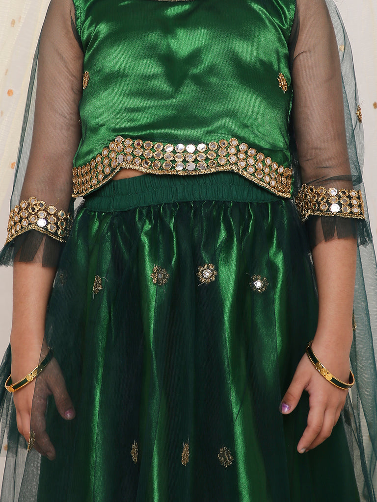 Girl's Nargis Net Full Lehenga