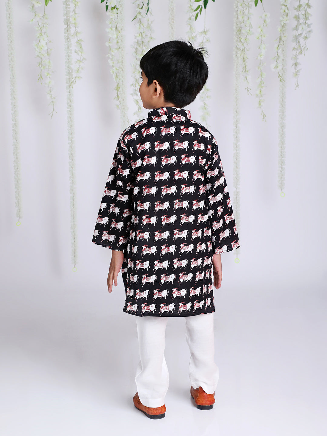Boy's Animal Print Kurta Pajama - KID1 Boys