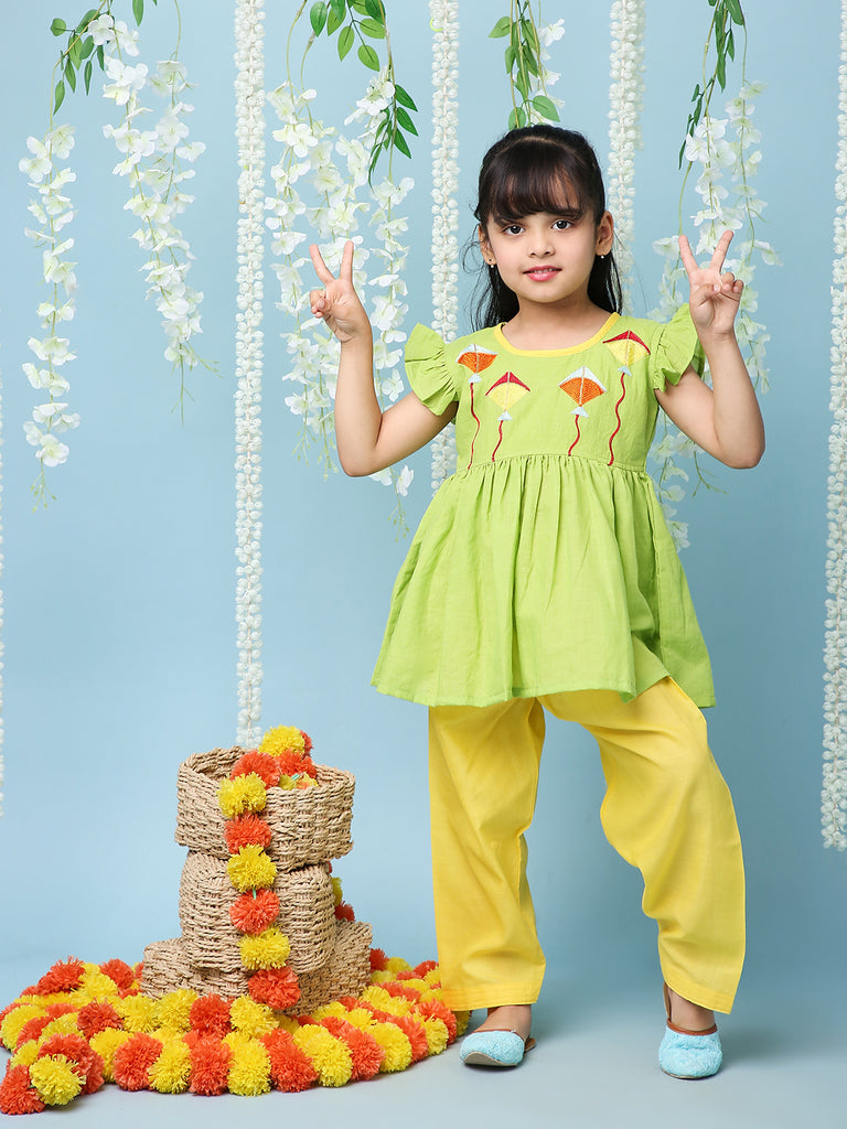 Girl's  Patang Peplum Kurti