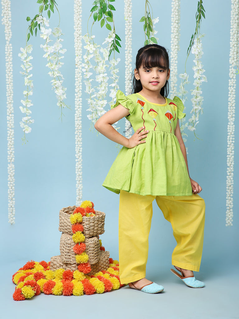 Girl's  Patang Peplum Kurti