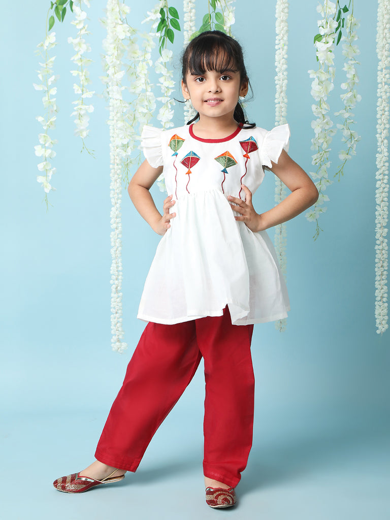 Girl's  Patang Peplum Kurti