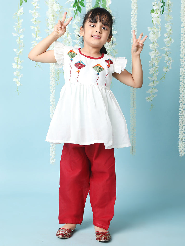 Girl's  Patang Peplum Kurti