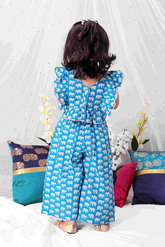 Girl's Elephant Print Plaz