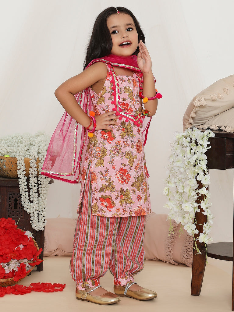Girl's Gulabo Kurti With Afghani
