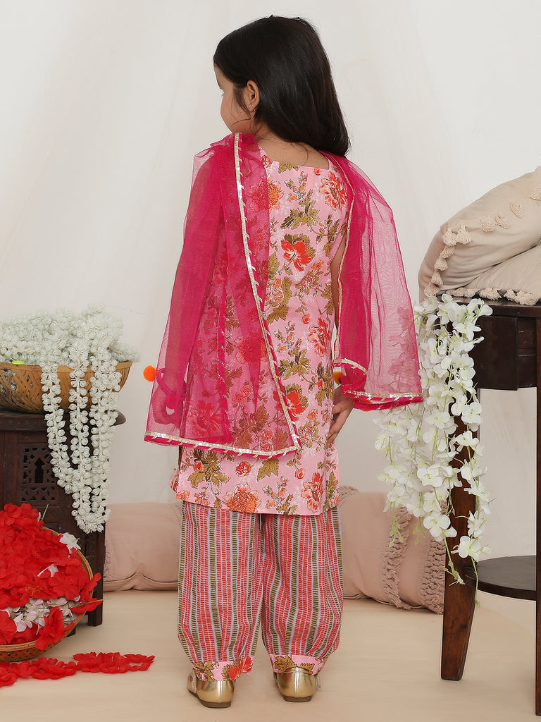 Girl's Gulabo Kurti With Afghani