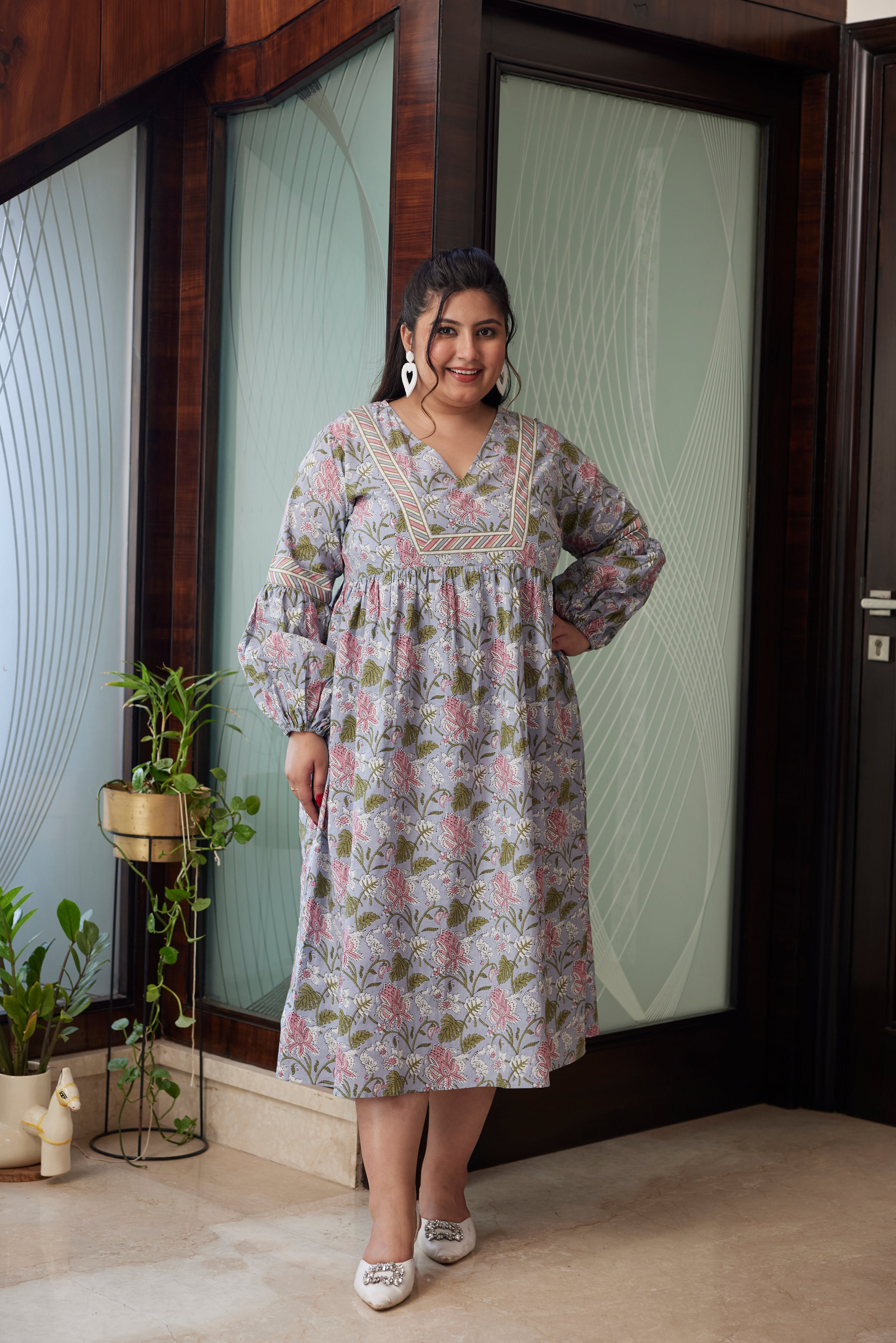 Women's Tropical Print Maxi Dress - Nangalia Ruchira