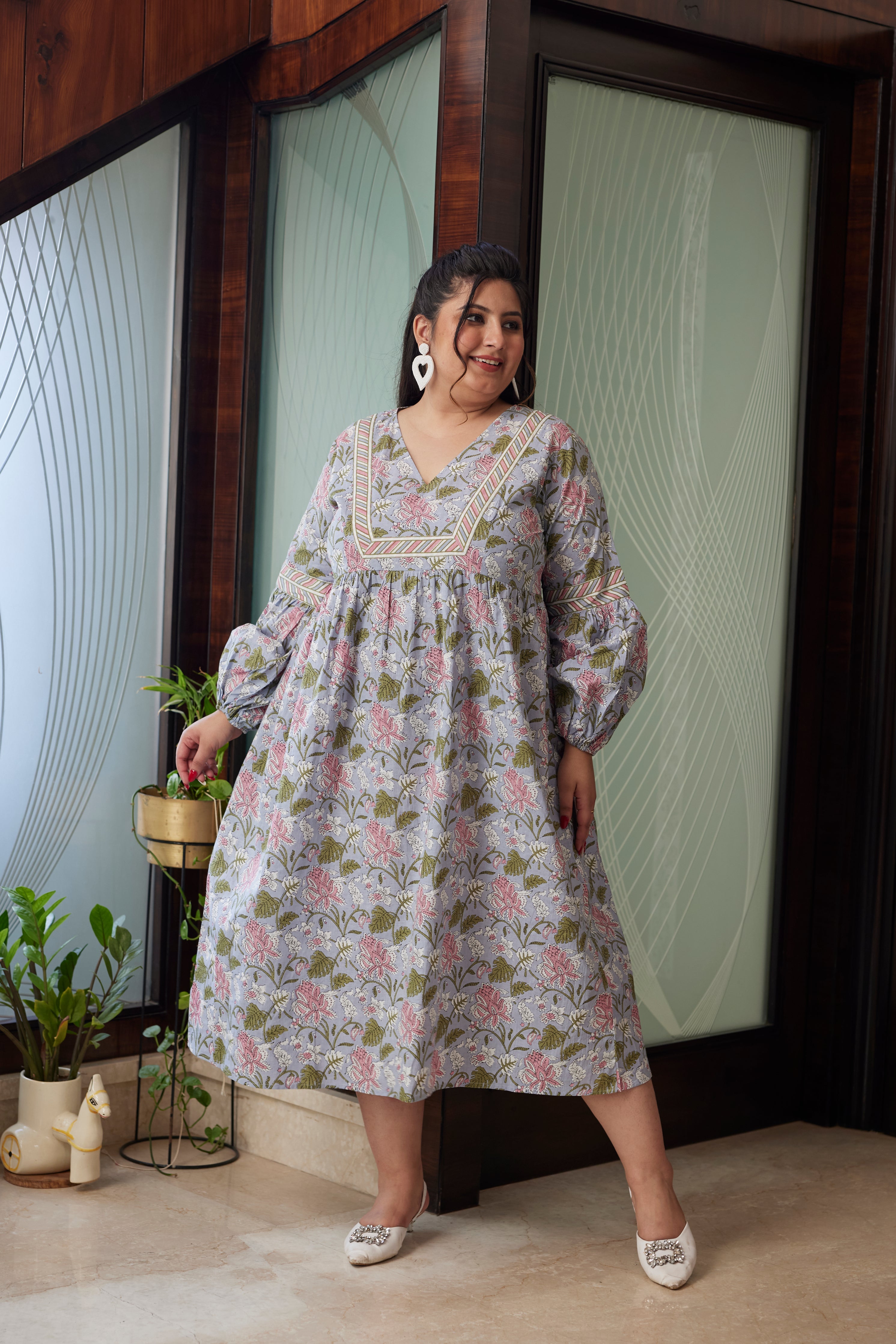 Women's Tropical Print Maxi Dress - Nangalia Ruchira