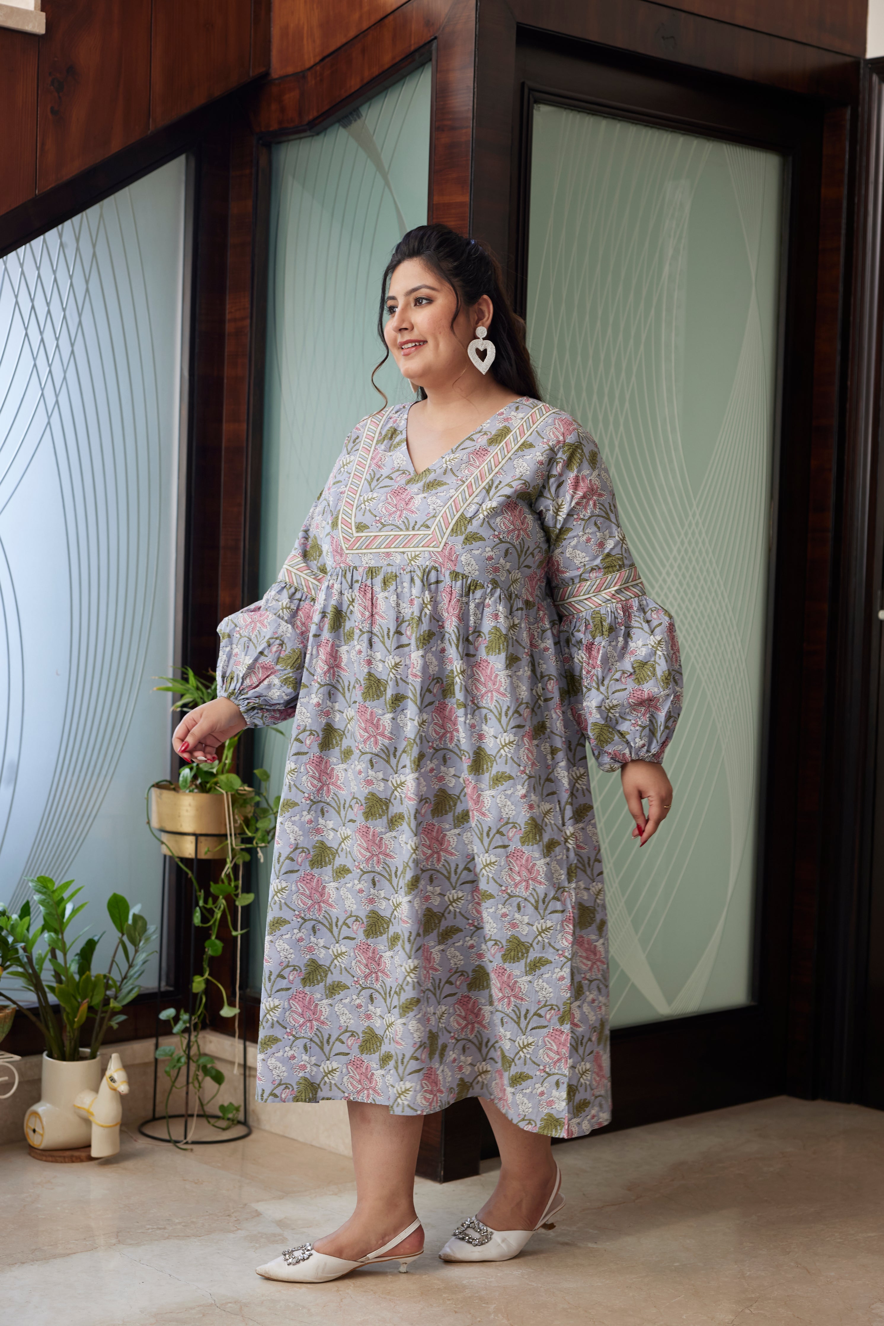 Women's Tropical Print Maxi Dress - Nangalia Ruchira