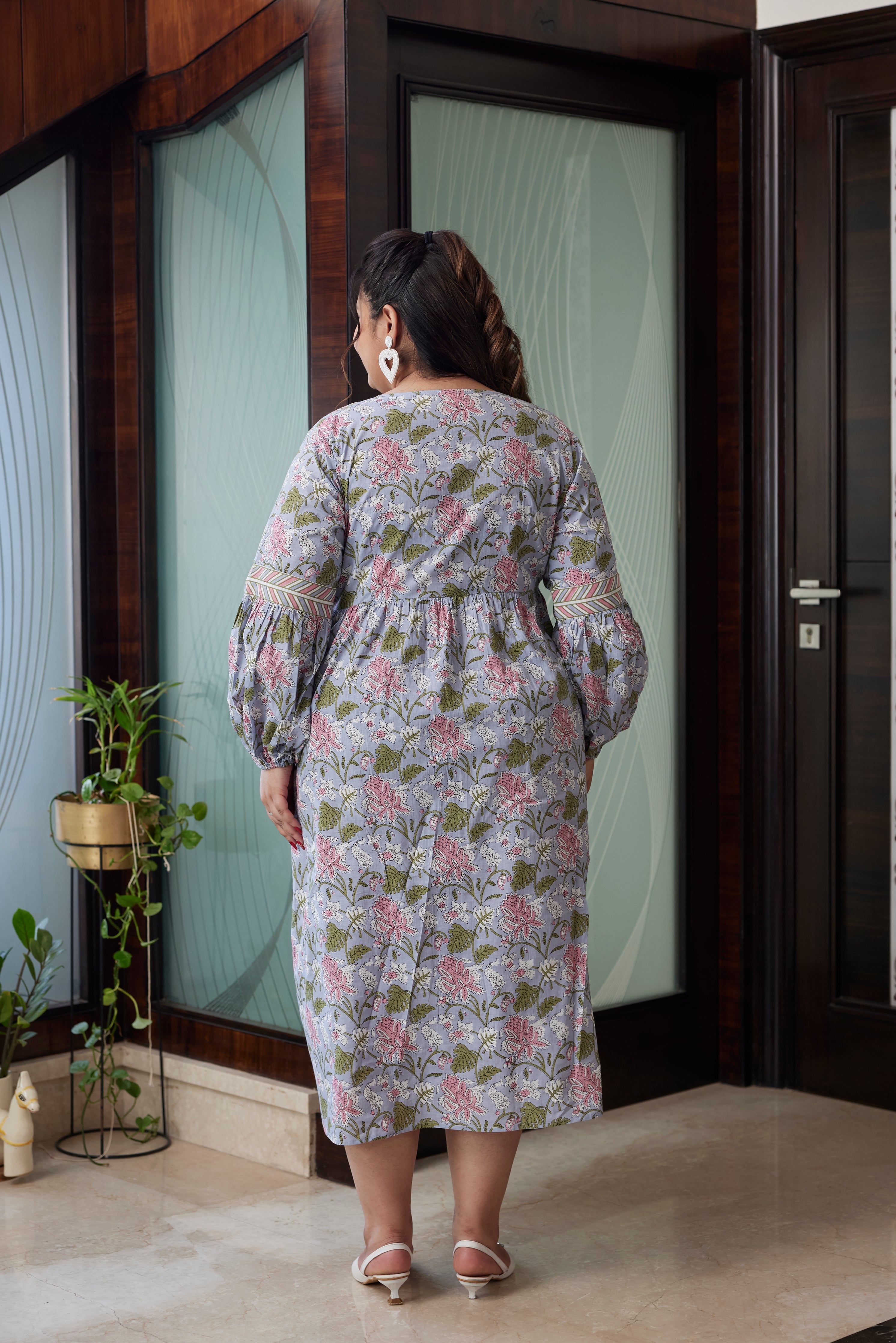 Women's Tropical Print Maxi Dress - Nangalia Ruchira