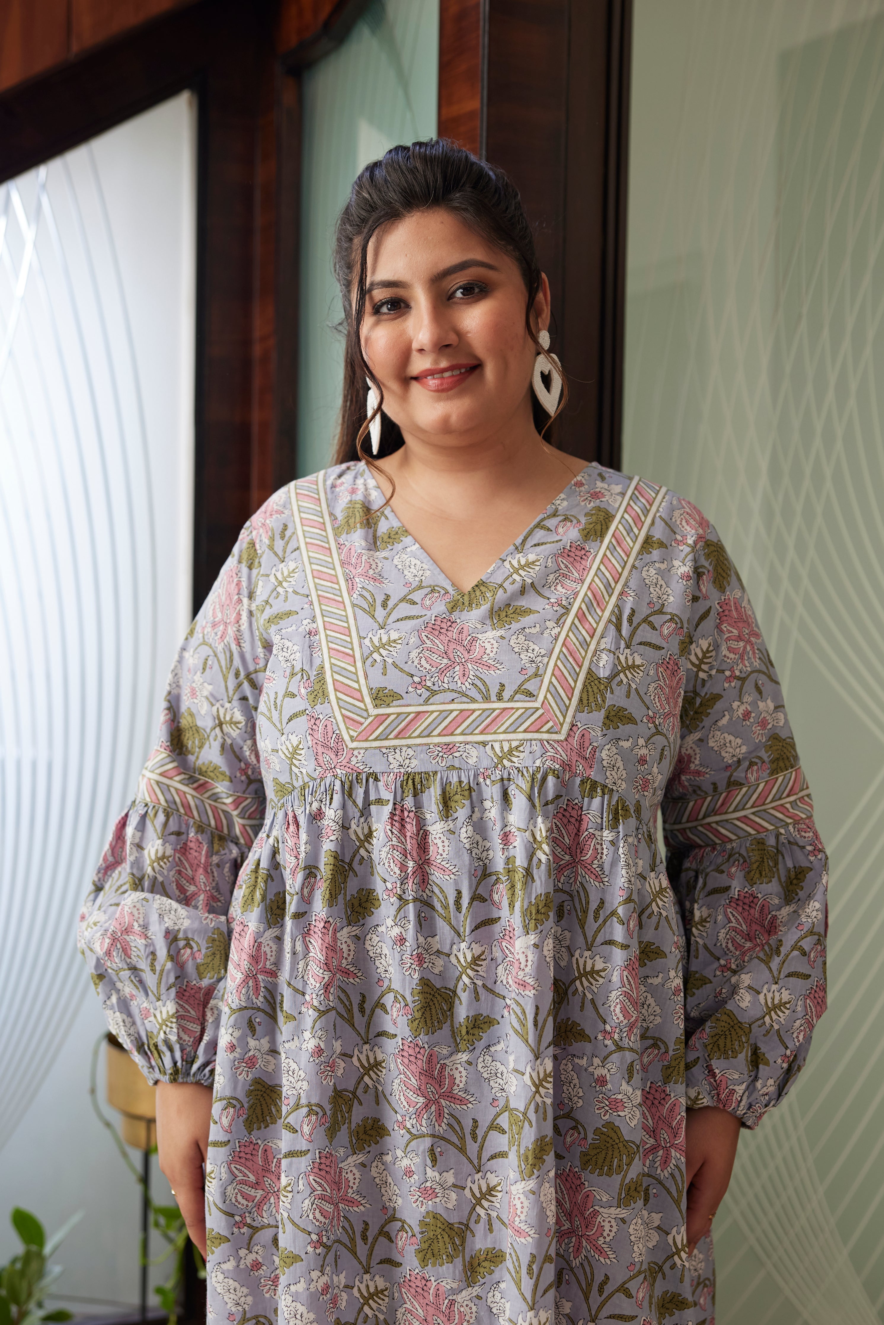 Women's Tropical Print Maxi Dress - Nangalia Ruchira