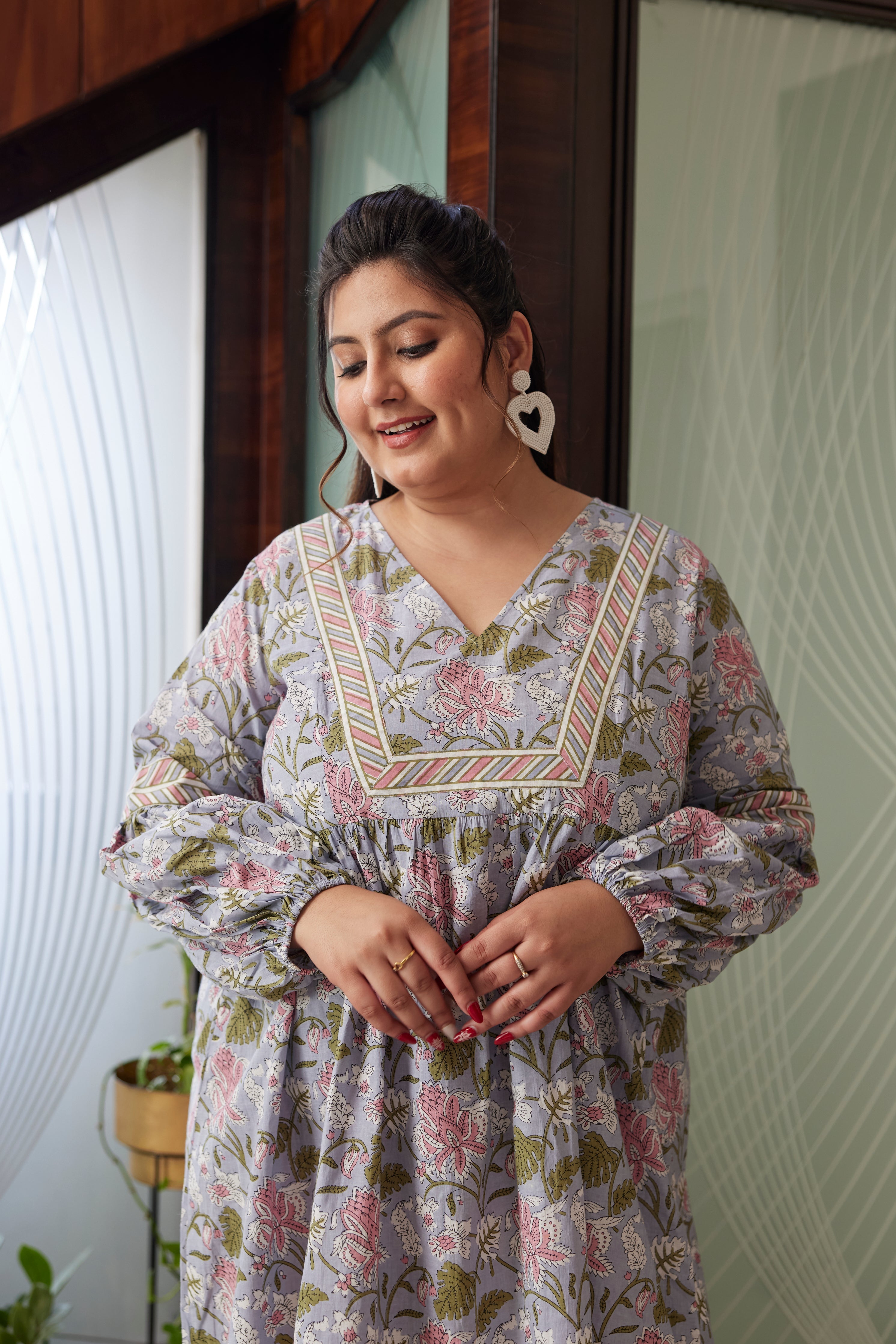 Women's Tropical Print Maxi Dress - Nangalia Ruchira