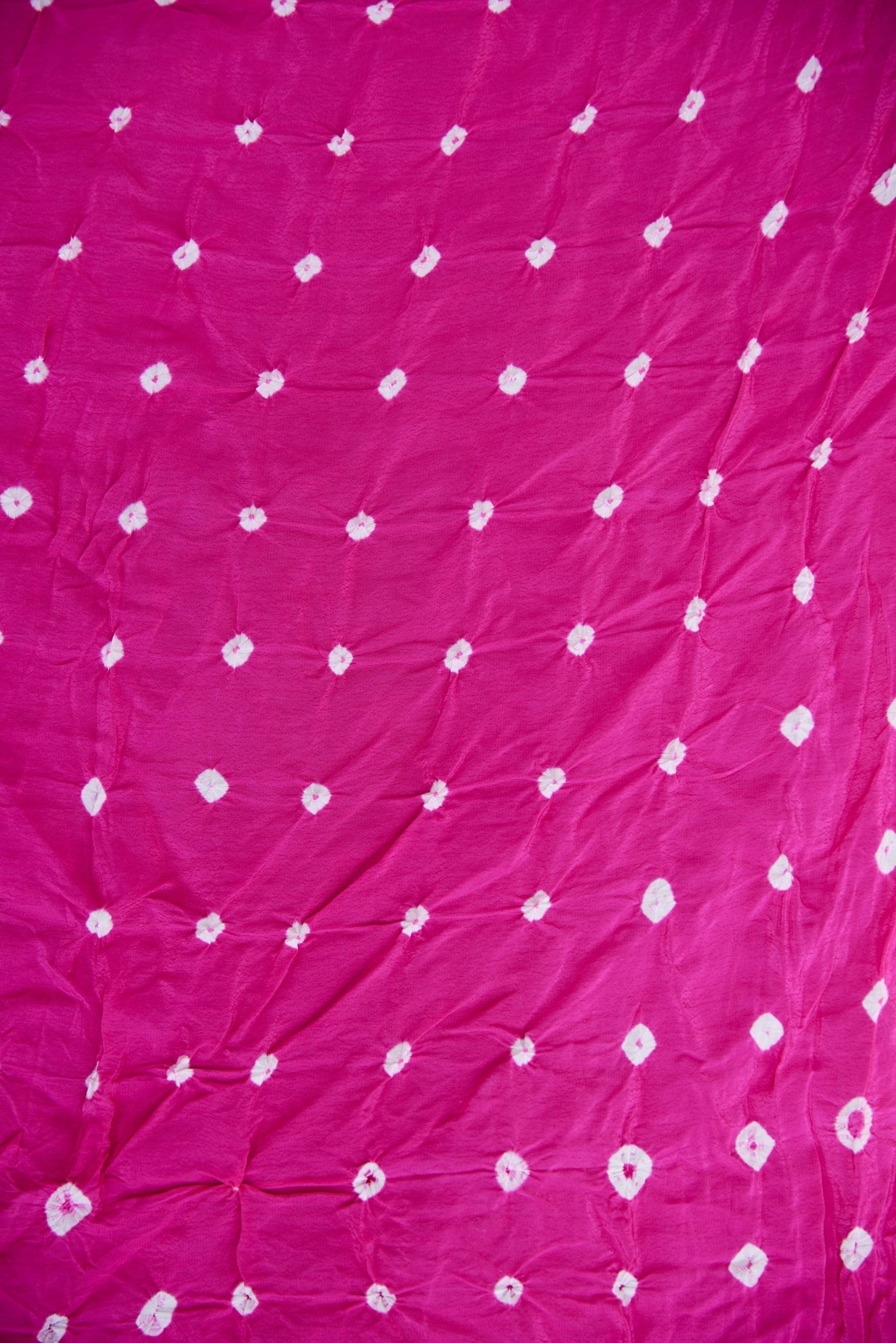 Women's Hot Pink Organza Leheriya Saree - Nangalia Ruchira